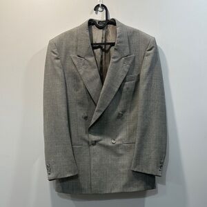 Made in Canada Double-Breasted Men's Blazer Houndstooth Design